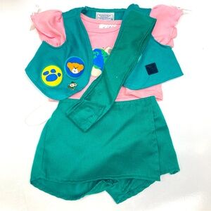 Build a Bear Girl Scouts Outfit Skort Vest Sash Shirt with Pin and Badges